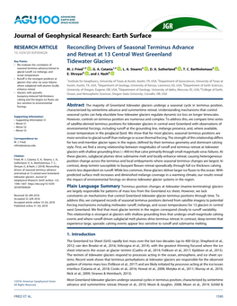 Reconciling Drivers of Seasonal Terminus Advance and Retreat at 13