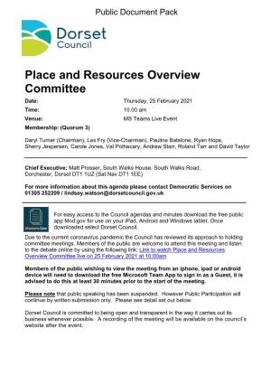Agenda Document for Dorset Council
