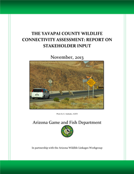 The Yavapai County Wildlife Connectivity Assessment: Report on Stakeholder Input