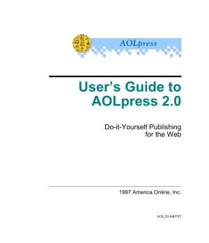 User's Guide to Aolpress