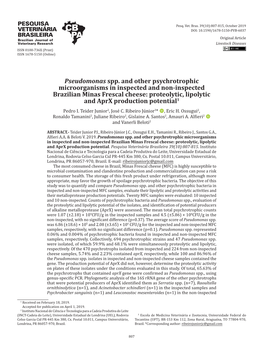 Pseudomonas Spp. and Other Psychrotrophic