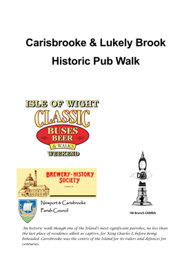 Carisbrooke & Lukely Brook Historic Pub Walk