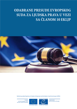 Odabrane Presude Evropskog Suda Za Ljudska Prava U Vezi Sa Članom 10 Ekljp Odabrane Presude Evropskog Suda Za Ljudska Prava U Vezi Sa Članom 10 Ekljp