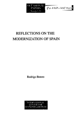 Reflections on the Modernization of Spain