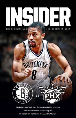 THURSDAY, MARCH 23, 2017 | BARCLAYS CENTER, BROOKLYN GREEN NIGHT PRESENTED by Brooklyn Born