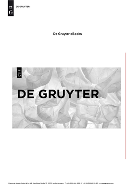 De Gruyter Ebooks