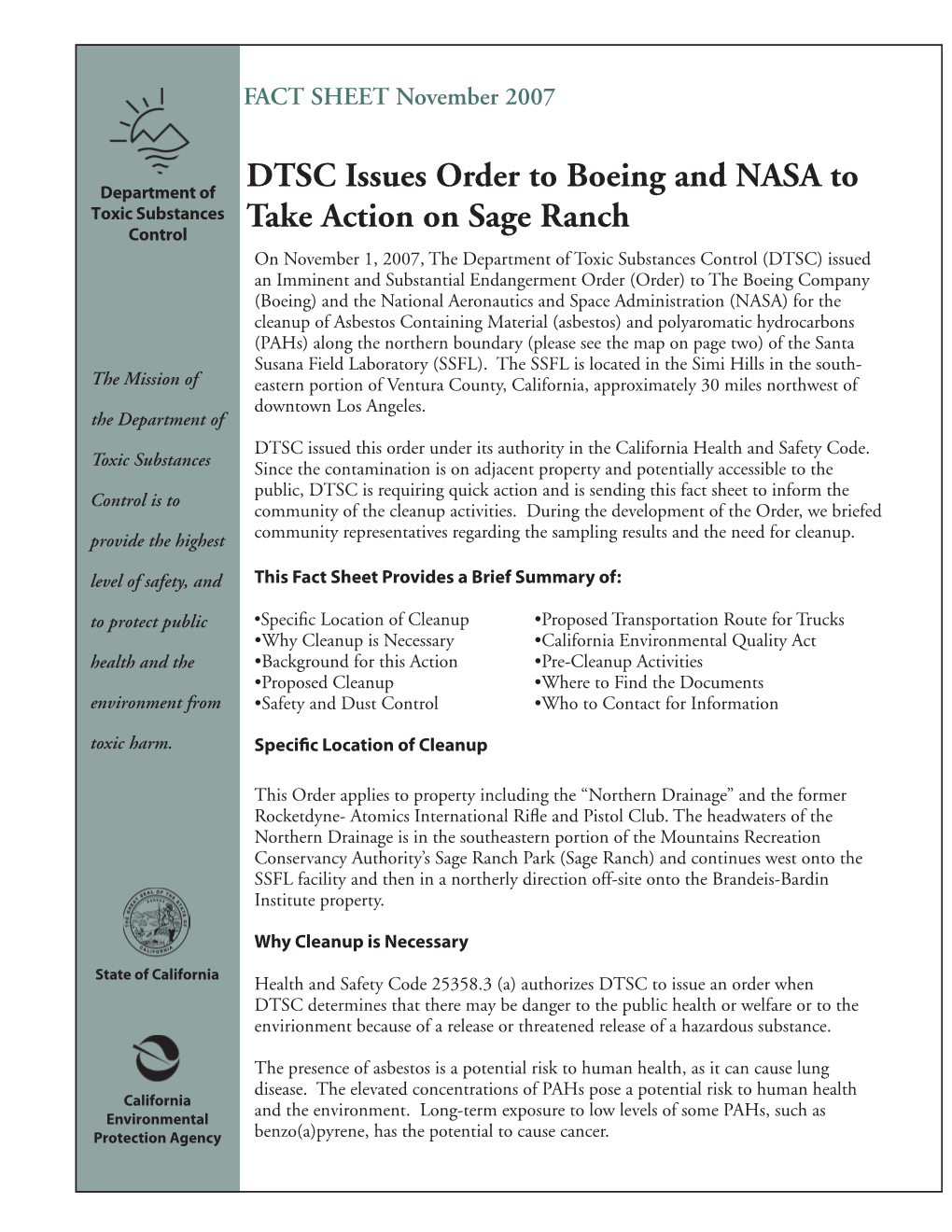 Ssfl1007sage Ranch Fact Sheet Wmap3.Indd