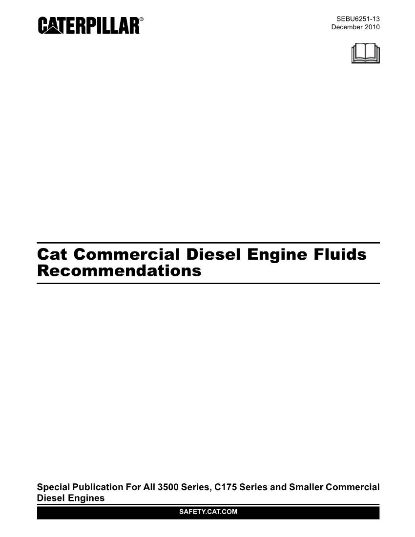 CAT Diesel Engine Fluid Specifications