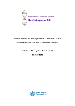 WHO Survey on the Sharing of Genetic Sequence Data Of