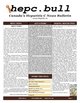 Canada's Hepatitis C News Bulletin