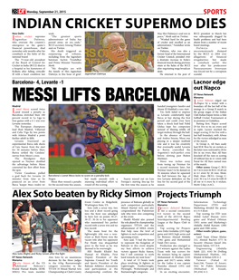 Messi Lifts Barcelona