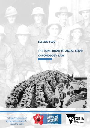 The Long Road to Anzac Cove: Chronology Task Lesson