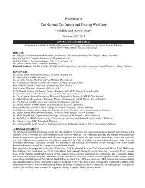 The National Conference and Training Workshop “Wildlife and Aerobiology” February 6-7, 2015