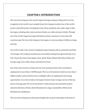 Chapter I: Introduction