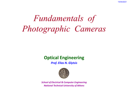 Fundamentals of Photographic Cameras