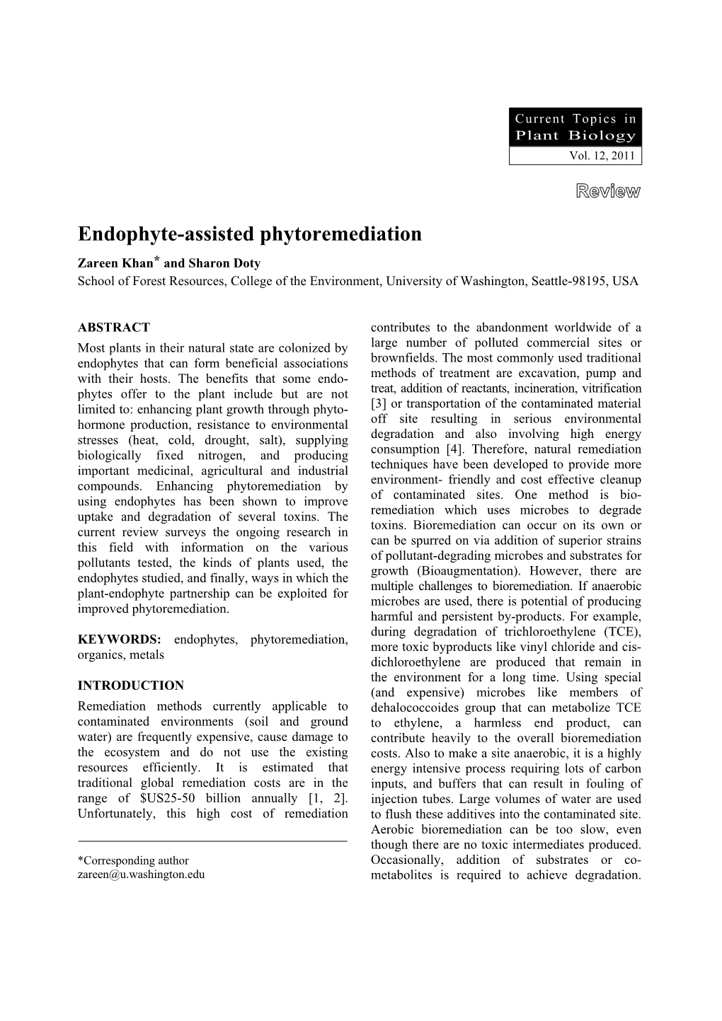 Endophyte-Assisted Phytoremediation