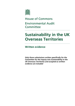 Sustainability in the UK Overseas Territories