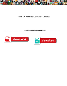 Time of Michael Jackson Verdict