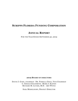 Scripps Florida Funding Corporation