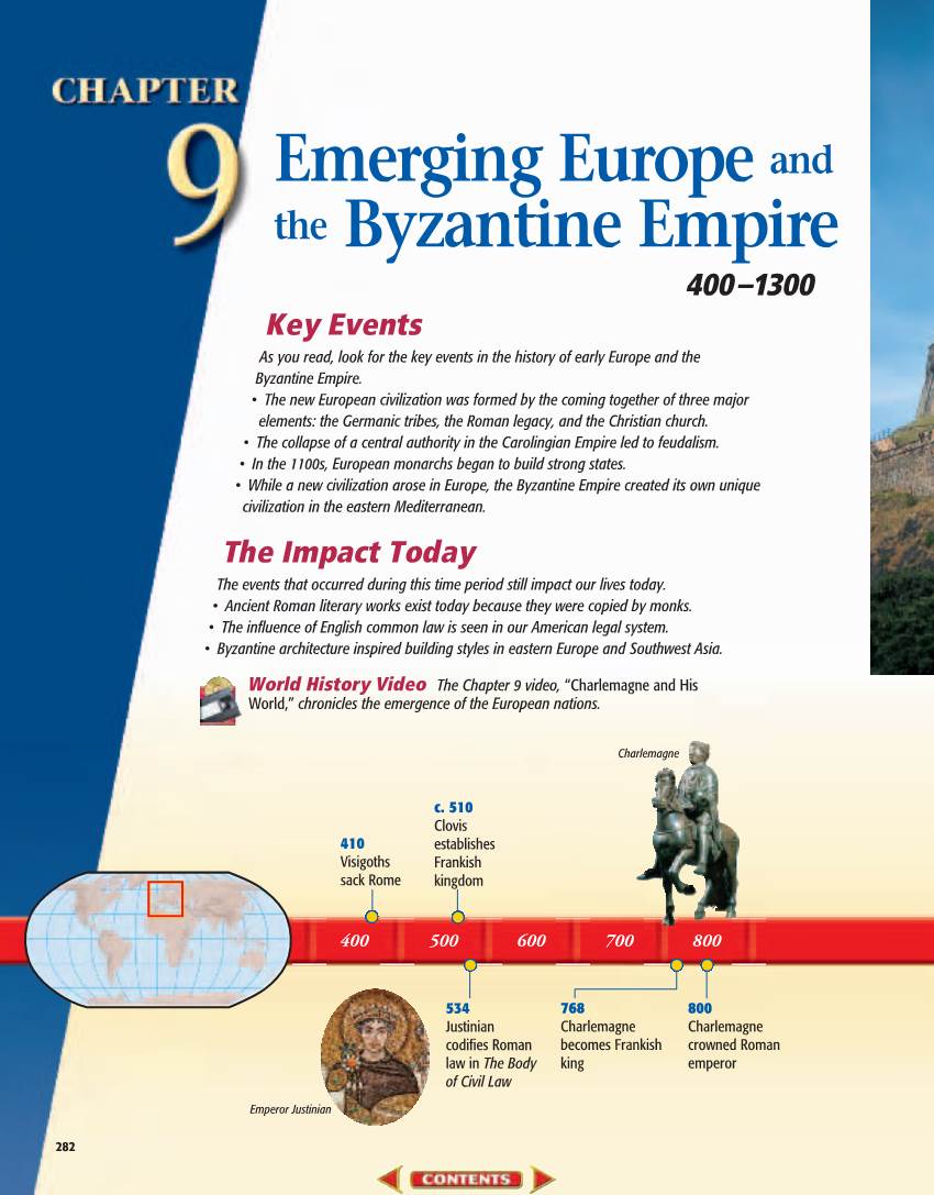 Chapter 9: Emerging Europe and the Byzantine Empire, 400-1300