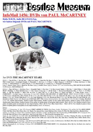 Infomail 1456: Dvds Von PAUL Mccartney