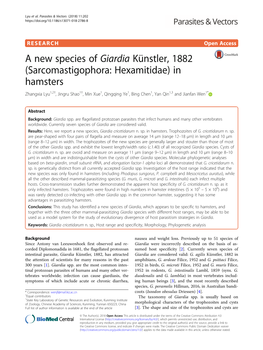 A New Species of Giardia Künstler