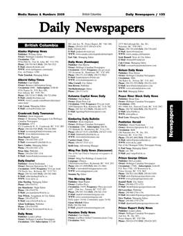 Daily Newspapers / 155 Dailydaily Newspapersnewspapers