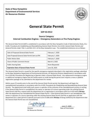 General State Permit