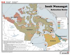 Inuit Nunangat – Relocation Route