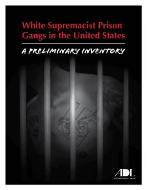White Supremacist Prison Gangs in the United States a Preliminary Inventory Introduction