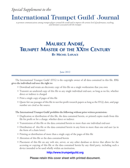Laplace, Michel: Maurice André, Trumpet Master of the Xxth Century