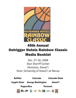 45Th Annual Outrigger Hotels Rainbow Classic Media Booklet Dec