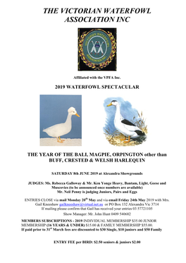 The Victorian Waterfowl Association Inc