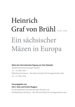 Heinrich Graf Von Brühl: La Brühlsche Terrasse a Dresda 8 Ute C