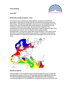 Renewable Energy Prospects - Wind