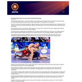 Rio 2016 Qualifiers Shake up Lower Half of Freestyle World Rankings By: William May