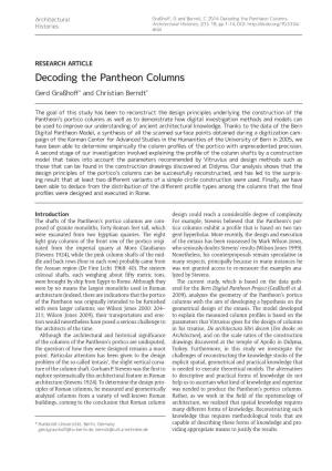 Decoding the Pantheon Columns