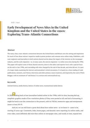 Early Development of News Sites in the United Kingdom and the United States in the 1990S: Exploring Trans-Atlantic Connections