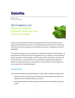 When Is a Company Financially Distressed, and What Does It Mean?