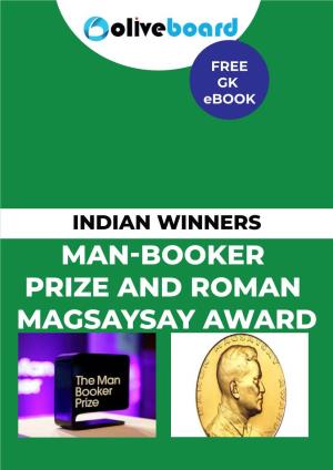 MAN BOOKER PRIZE and ROMAN MAGSAYSAY AWARD Indian Winners – Man-Booker Award and Roman Magsaysay Awards Free Static GK E-Book