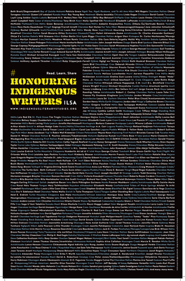 Honouring Indigenous Writers