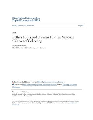 Boffin's Books and Darwin's Finches: Victorian Cultures of Collecting Michael W
