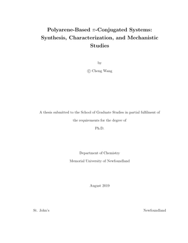 Synthesis, Characterization, and Mechanistic Studies
