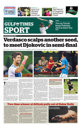 Verdasco Scalps Another Seed, to Meet Djokovic in Semi-Final