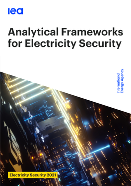 Analytical Frameworks for Electricity Security