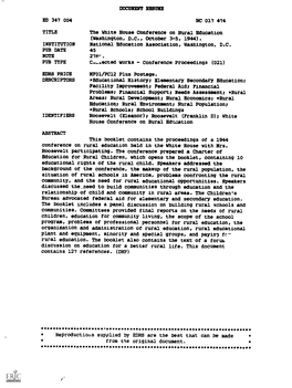 DOCUMENT RESUME ED 347 004 RC 017 474 TITLE the White