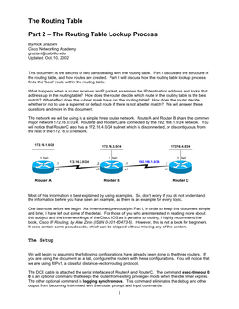 The Routing Table Lookup Process