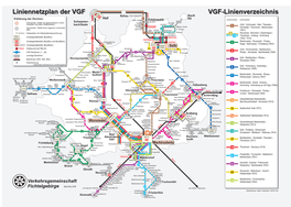 Liniennetzplan Der VGF VGF-Linienverzeichnis