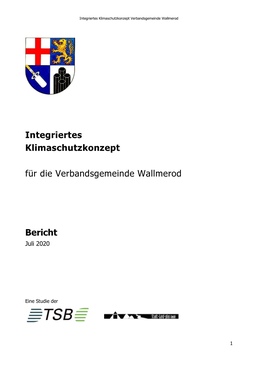 Integriertes Klimaschutzkonzept Für Die Verbandsgemeinde Wallmerod