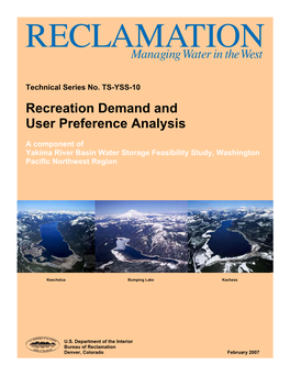 Recreation Demand and User Preferences Analysis Technical